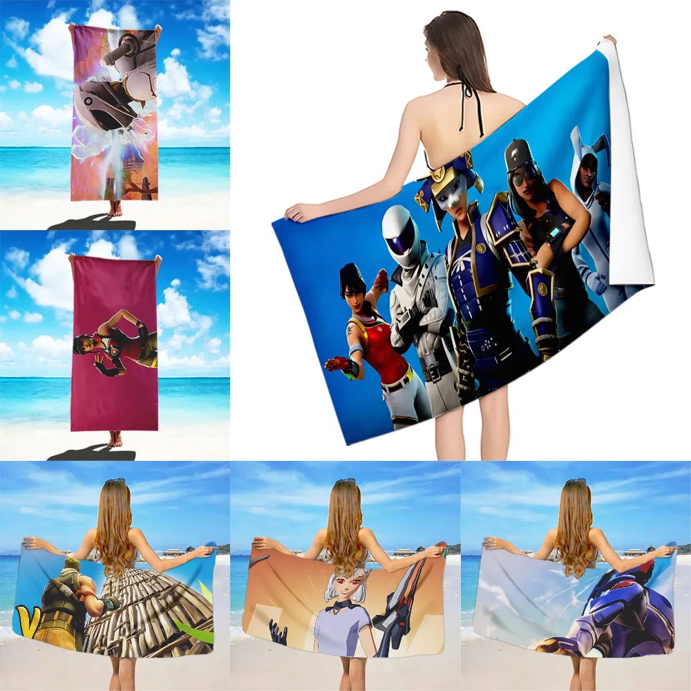 

Popular Fortnite-Game Beach Towel Microfiber Sand Free Quick Dry Soft Sandproof Pool Towels Gift for Women Travel