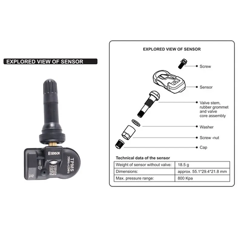 16Pcs Programmable MX Sensor 315MHZ+433Mhz 2 In 1 Tire Pressure Sensor Monitor System Universal Editable TPMS Tool-AUTEL-L94A