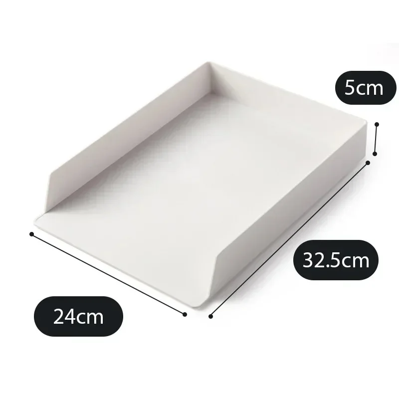 A4 White Green Desktop Document Organizer Eco‑Friendly File Storage Box for Home Office School Desk Paper Sorting