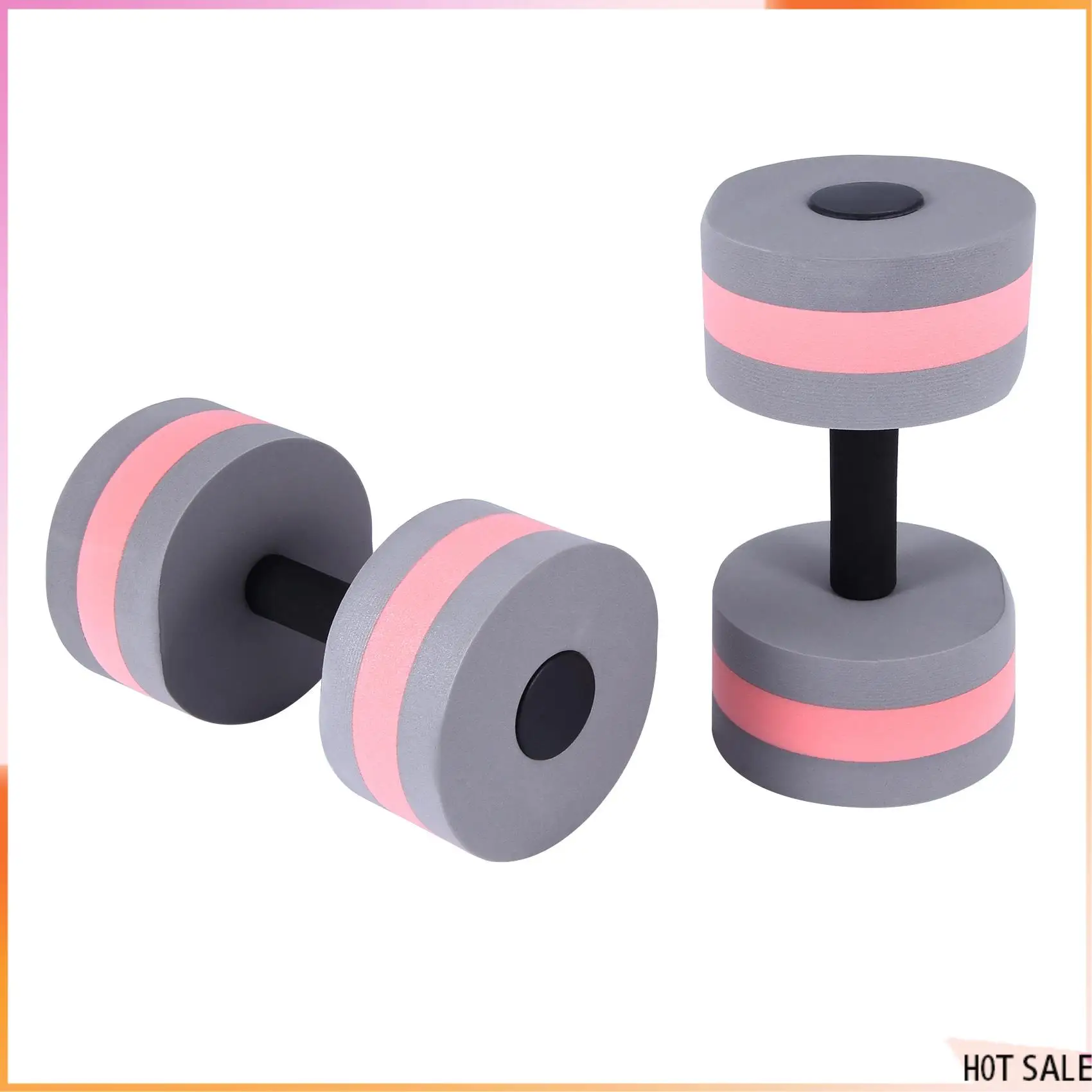 

B72A 2 Pcs Aerobic Exercise Foam Dumbbell Pool Resistance, Water Fitness Barbell Handlebar Exercise Equipment To Lose Weight