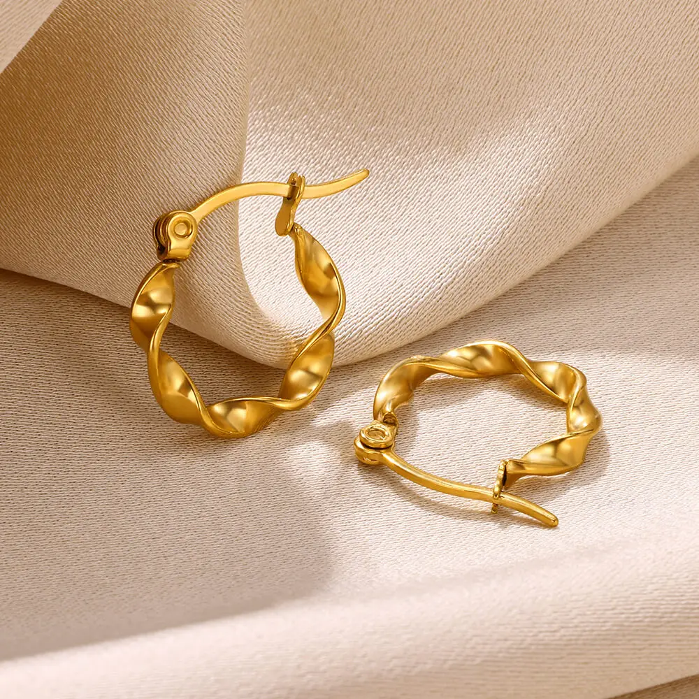 2023 New Fashion Stainless Steel Earrings For Women Unique Design Geometric Retro Irregular Earrings Jewelry Gifts Wholesale
