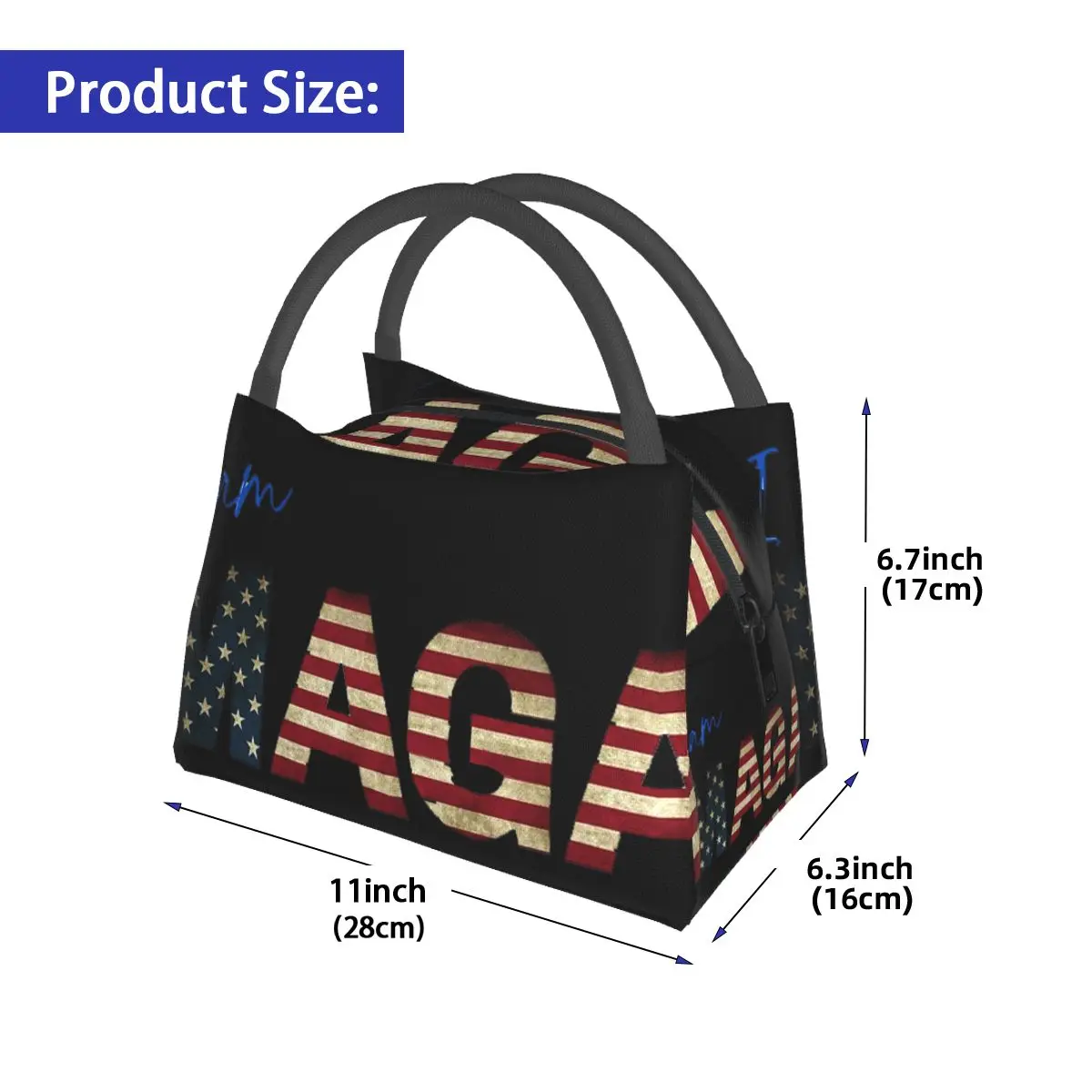 I Am MAGA Portable insulation bag for Cooler Thermal Food Office Pinic Container