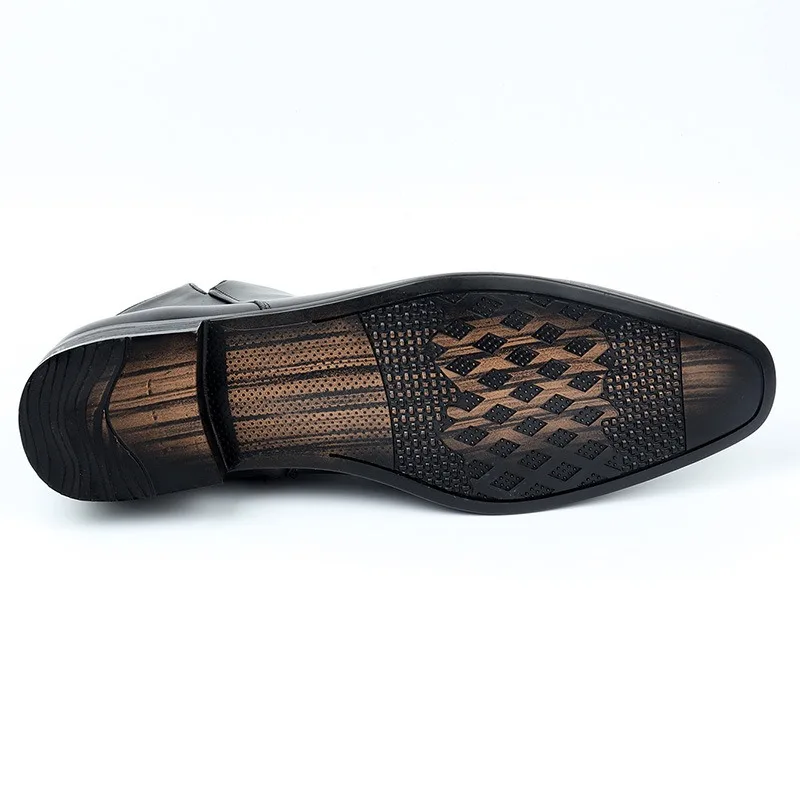 جديد الرجال تشيلسي الأحذية العصرية النمط البريطاني الأعمال الأحذية الجلدية موضة أحذية الكاحل غير رسمية للرجال فستان الأعمال الكلاسيكية التمهيد