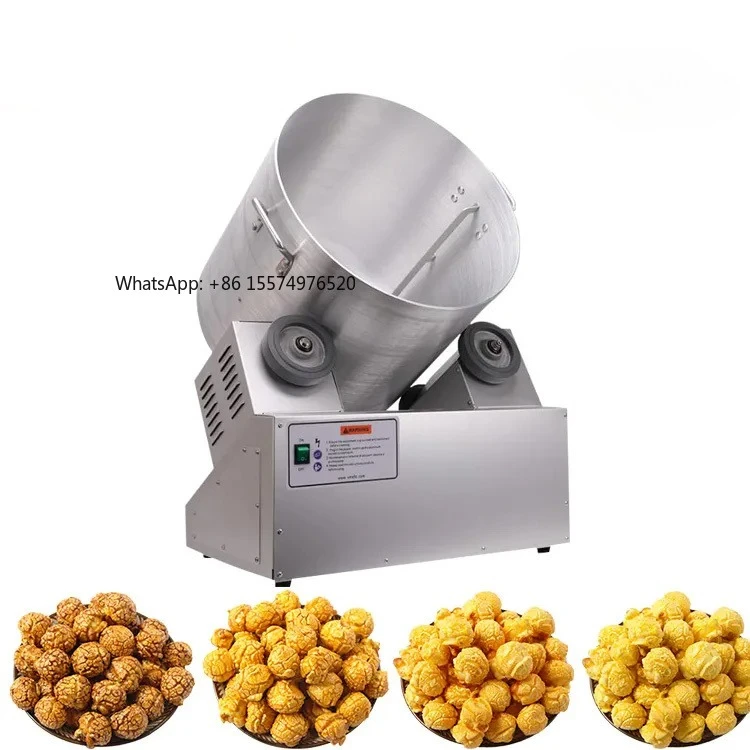 Popcorn Caramelizer Cooker and Coater Machine PopcornTumbler Newest Caramel Popcorn Machine Caramel Popcorn Machine
