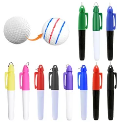 Pennarello per pallina da Golf pennarello inchiostro oleoso impermeabile con segni di allineamento del disegno con gancio per appendere strumenti per sport all'aria aperta portatile professionale