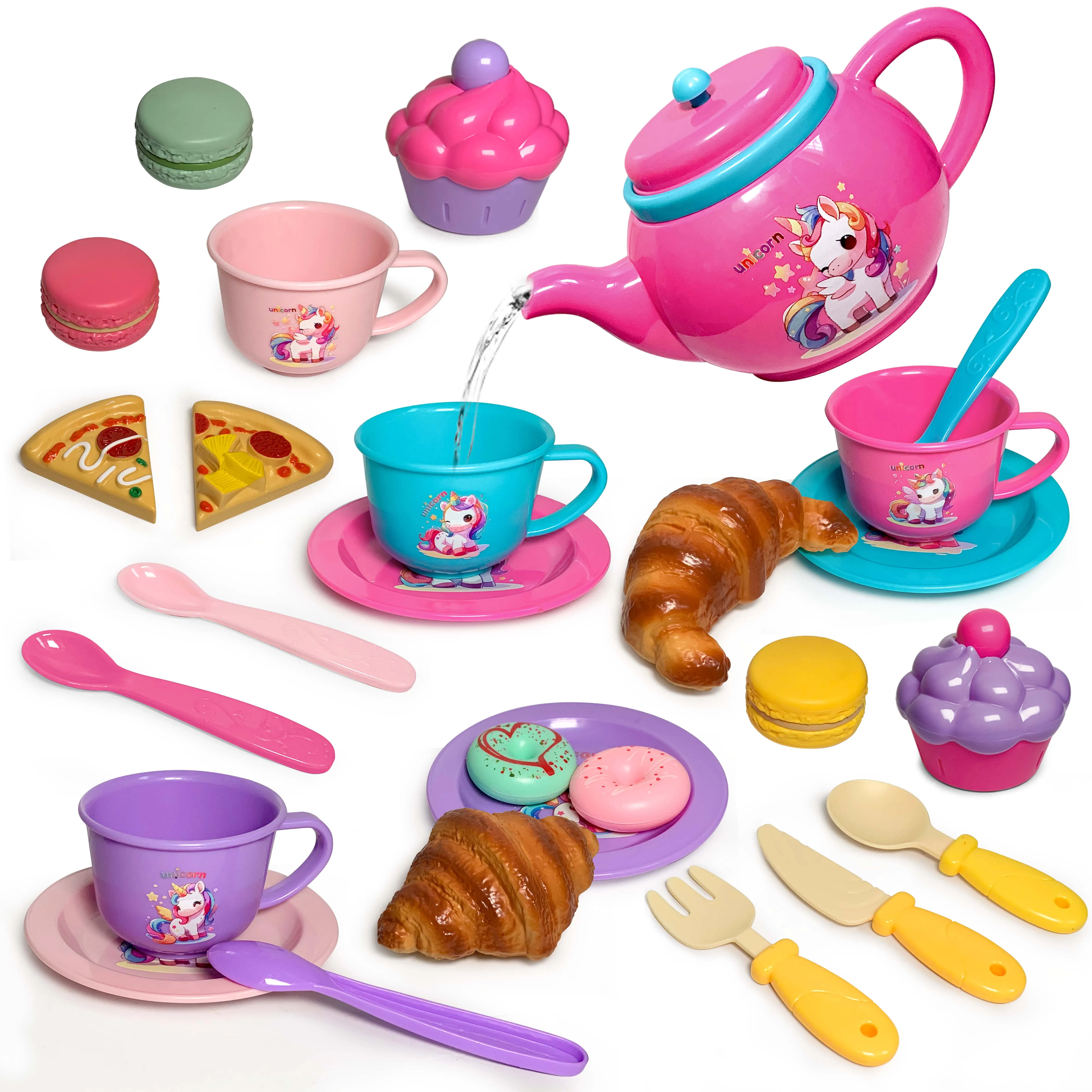 um-conjunto-de-brinquedos-de-simulacao-de-festa-do-cha-com-tema-de-unicornio-adequado-para-meninas--incluindo-sobremesas-realistas-bolos-pao-de-pizza-conjuntos-de-cha