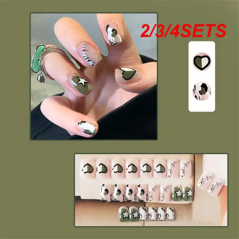 2/3/4SETS Nail Stickers Trendy And Eye-catching Long-lasting Wear Stunning In-demand Convenient Best-selling Gradient