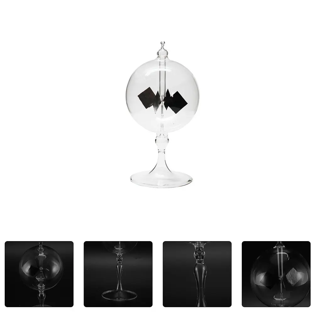

1Pcs Crookes Radiometer Transparent Solar Power Radiation Strength Measurement Scientific Desktop Decoration Sun Light Energy