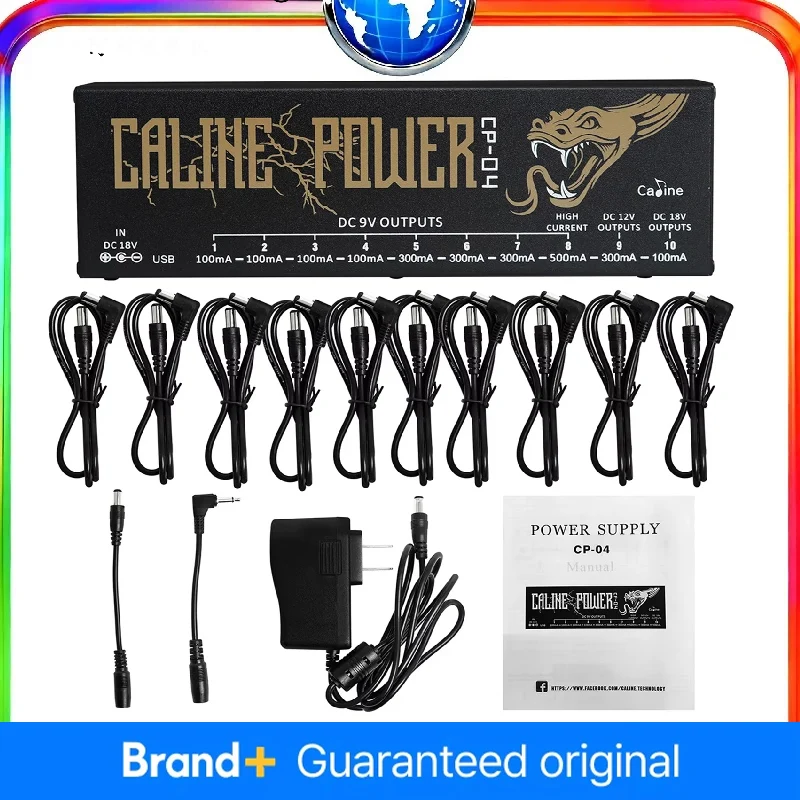 

Caline CP-04 Педаль эффектов для гитары, педаль защиты от перегрузки по току, аксессуары для гитары, источник питания, 10 изолированных выходов