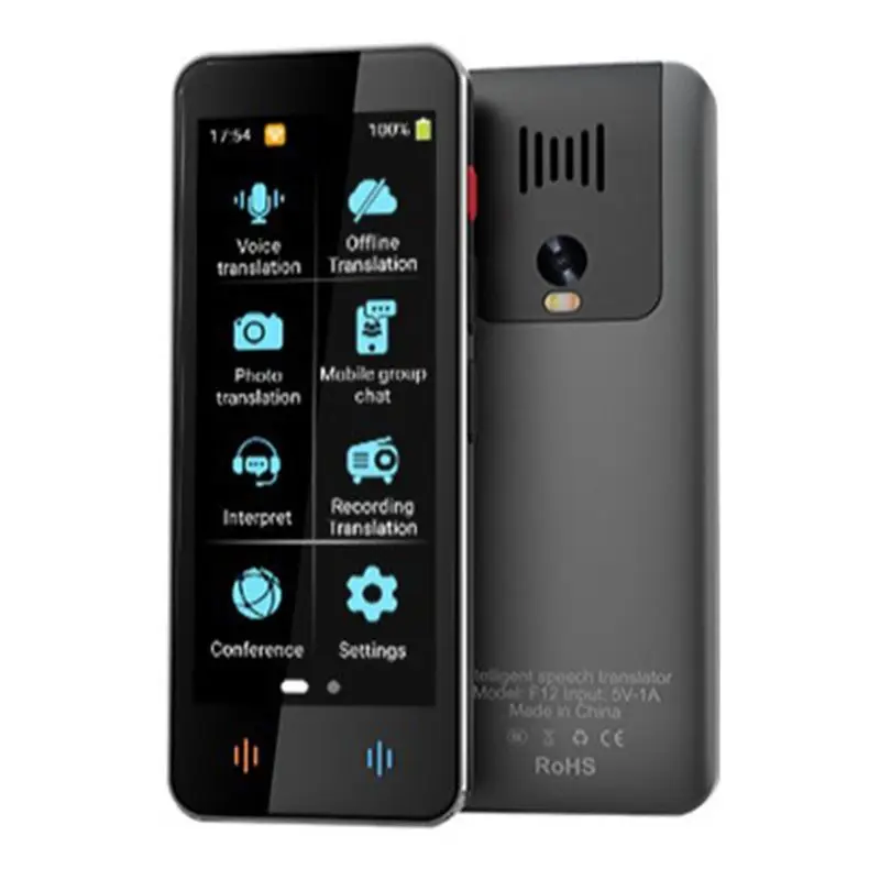 

ABKN-New Smart Translator Voice Multi 138 Languages Support Wifi Full 3D Touch Screen Photo Offline Record Translation Durable