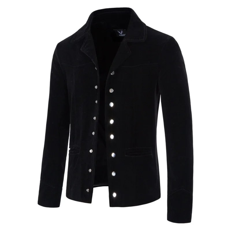 Men's 2023 Autumn Wear British New Single Breasted Polo Collar Casual Versatile Jacket Coat