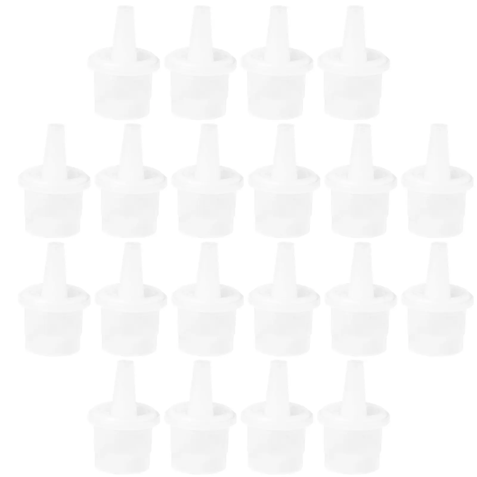20Pcs Eyelash Glue Replacement Bottle Mouth Head Extended Anti-Blocking Eyelash Extension Accessories for Professional Home Use