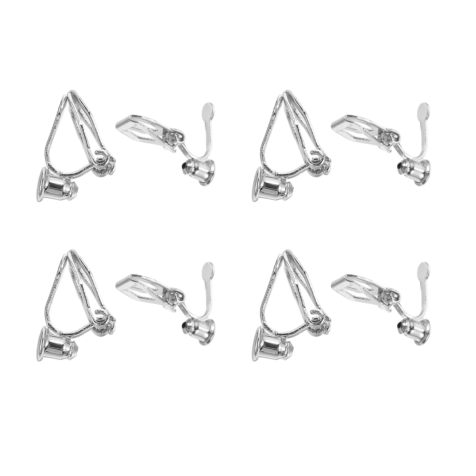 Ear Jewelry Making Materials Flat Back Tray Earring Clips Adapter Women's DIY Parts