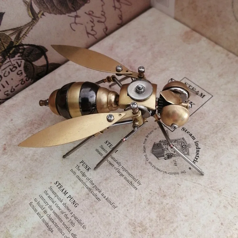 الإبداعية Steampunk الميكانيكية الحشرات الحلي كامل المعادن النحل نموذج ميزة الحرف اليدوية تأثيث ديكور المنزل