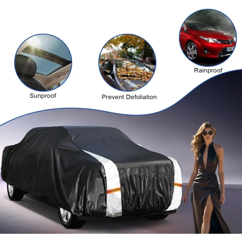 غطاء شاحنة مناسب مخصص لسرير Super Cab SB مقاس 6.5 بوصة مع سحاب باب، حماية خارجية كاملة مكونة من 12 طبقة