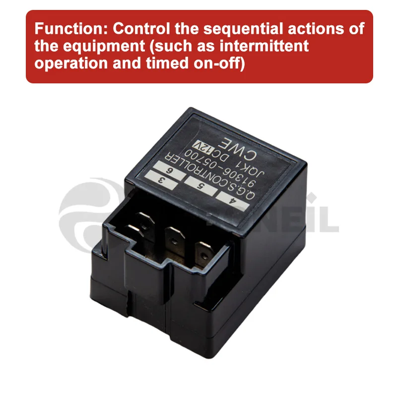 Forklift Electric Spare Parts Preheat Timing Switch 12V Timer Relay 91306-05700 5650-043-1762-0 for Mitsubishi K3A K3B K3C K3D