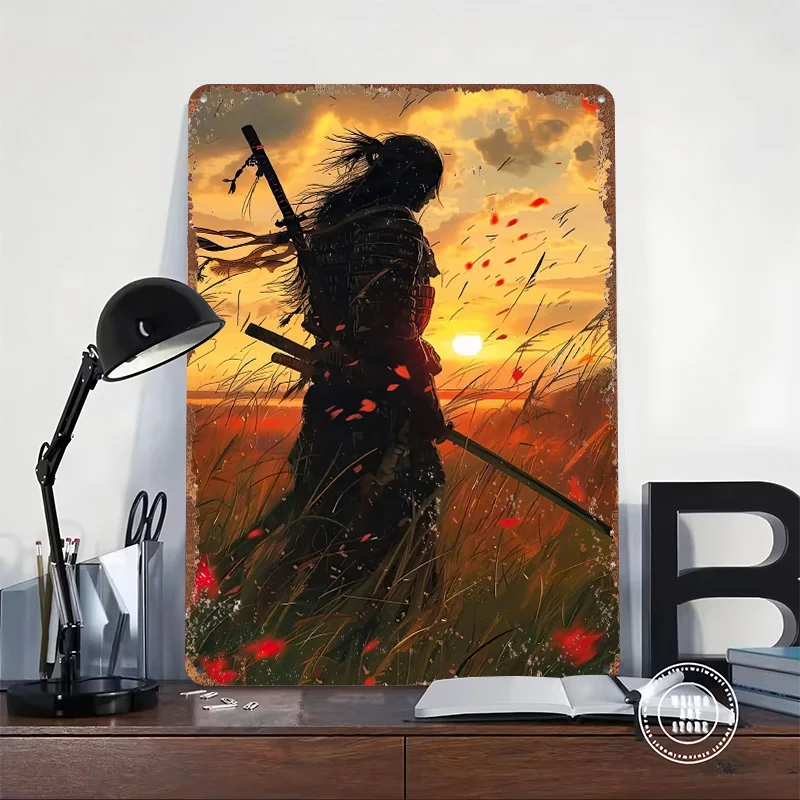 Sekiro Shadows Die Twice Poster Customized Wall Art Vintage Metal Signs Retro Tin Plaque for Man Cave Home Decor Accessories