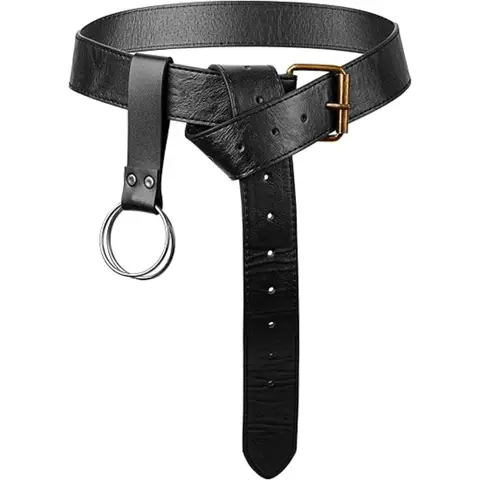 UYEE Medieval Leather Sword  Frog Leather Sword Belt Holder Belt Renaissance Accessories for Knight Warrior Pirate Cosplay Belt