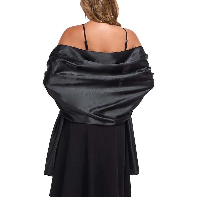 

Shawls and Wraps for Evening Dresses Satin Women Long Scarf Wedding Guest Shawl