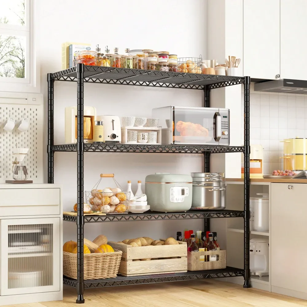 

Garage Shelving Storage Shelf Shelves Metal Shelving Unit Adjustable Wire Shelf Pantry Shelves For Kitchen Rack 35.5 W X 14 D X