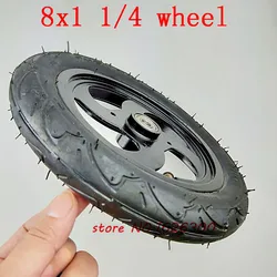 8x1 1/4 tyre 32mm Width Inflated Tube With Aluminium Alloy Hub for Kickscooter Scooter Wheel Size  8