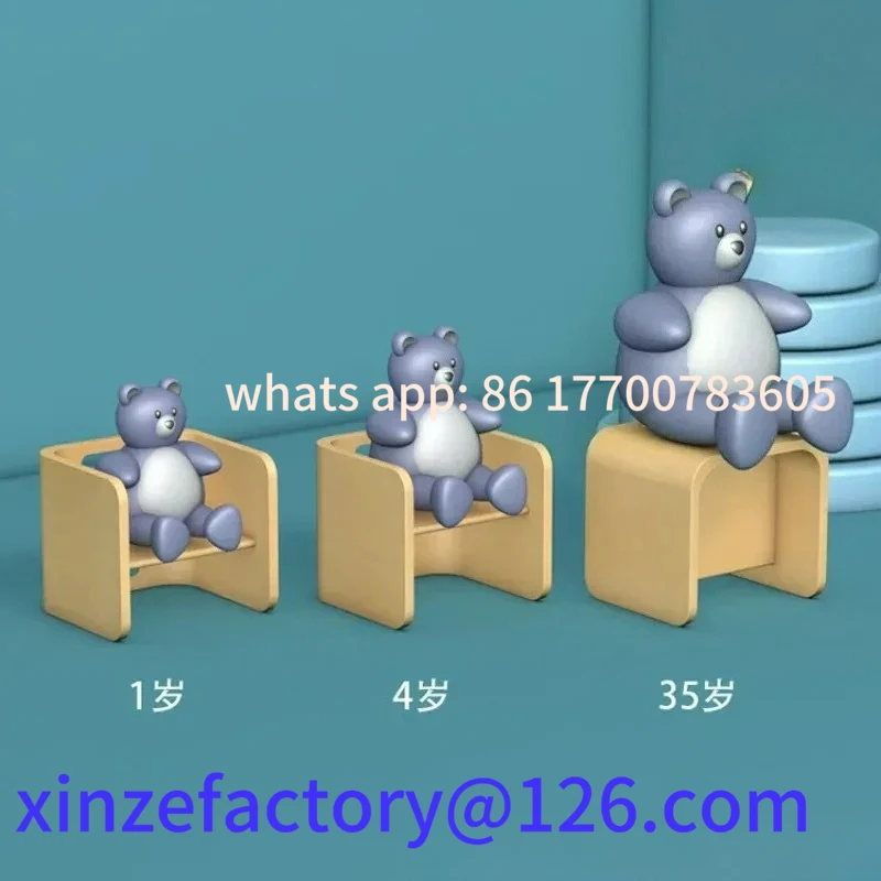 مجموعة أدوات رياضية قابلة للتخصيص، أداة متعددة الوظائف Esstischstuhl فور للأطفال ورياض الأطفال من masivem Holz #4