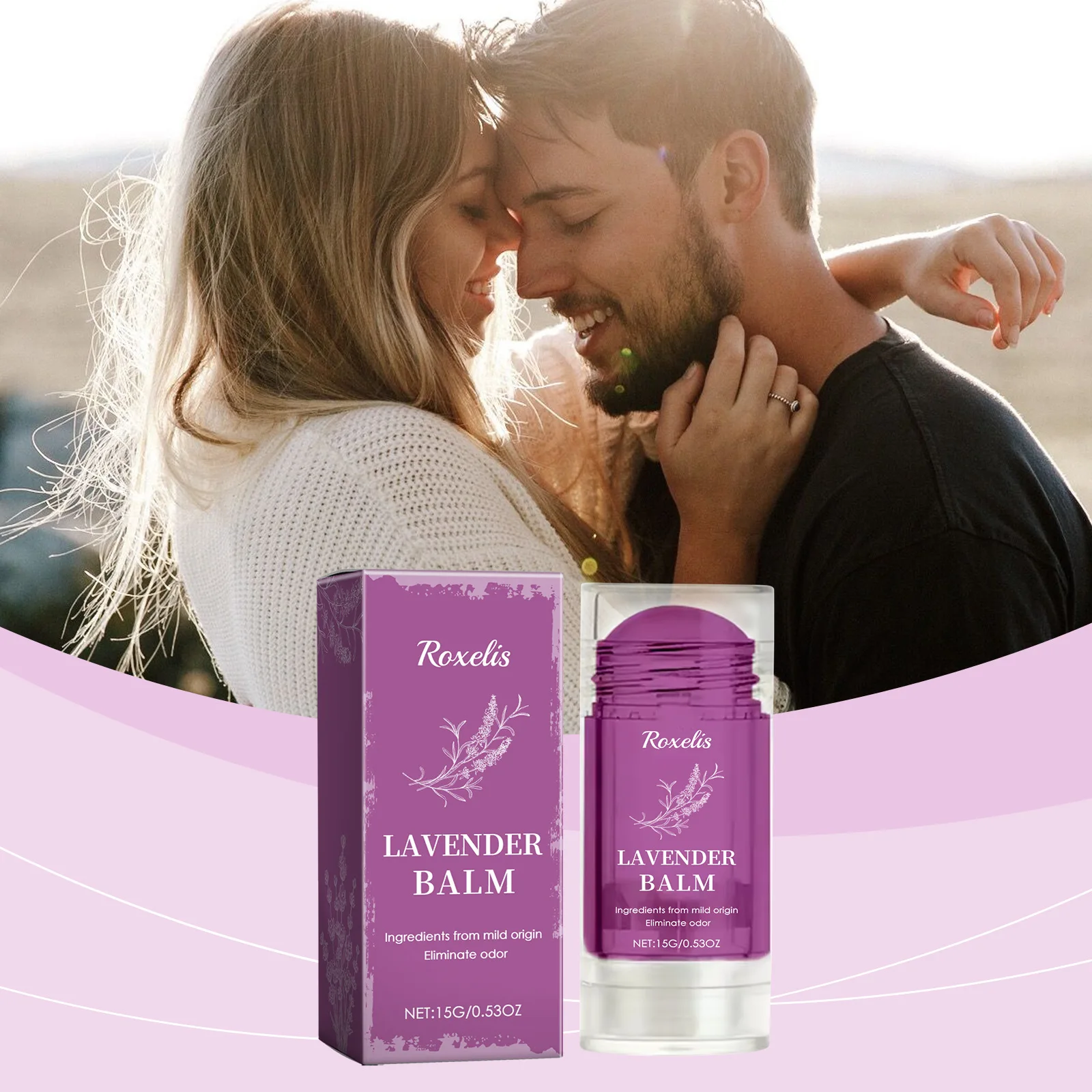 Portable Lavender Fragrance Balm Charming Pheromone Light Flower Scent Deodorant Natural Plant Lasting Parfum For Elegant Ladies