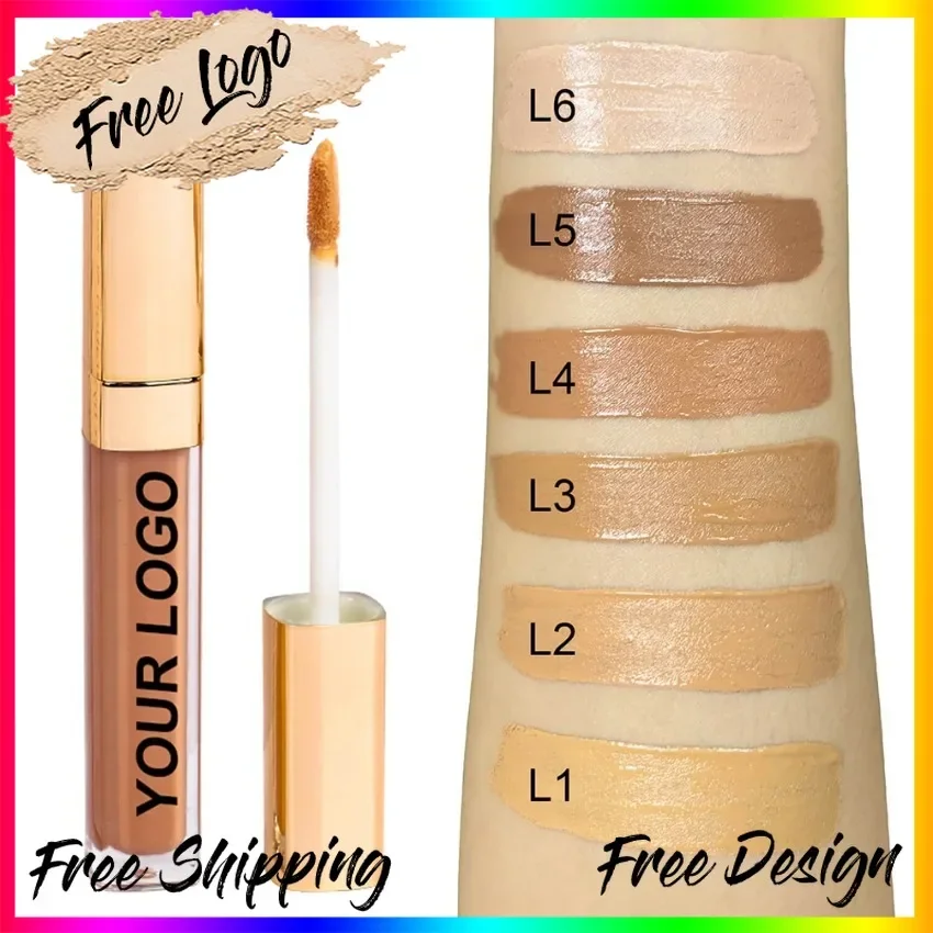 

Private Label Full Coverage Liquid Concealer Oil-Control Cover Dark Circles Long Lasting Brightening Face Contour Makeup Bulk