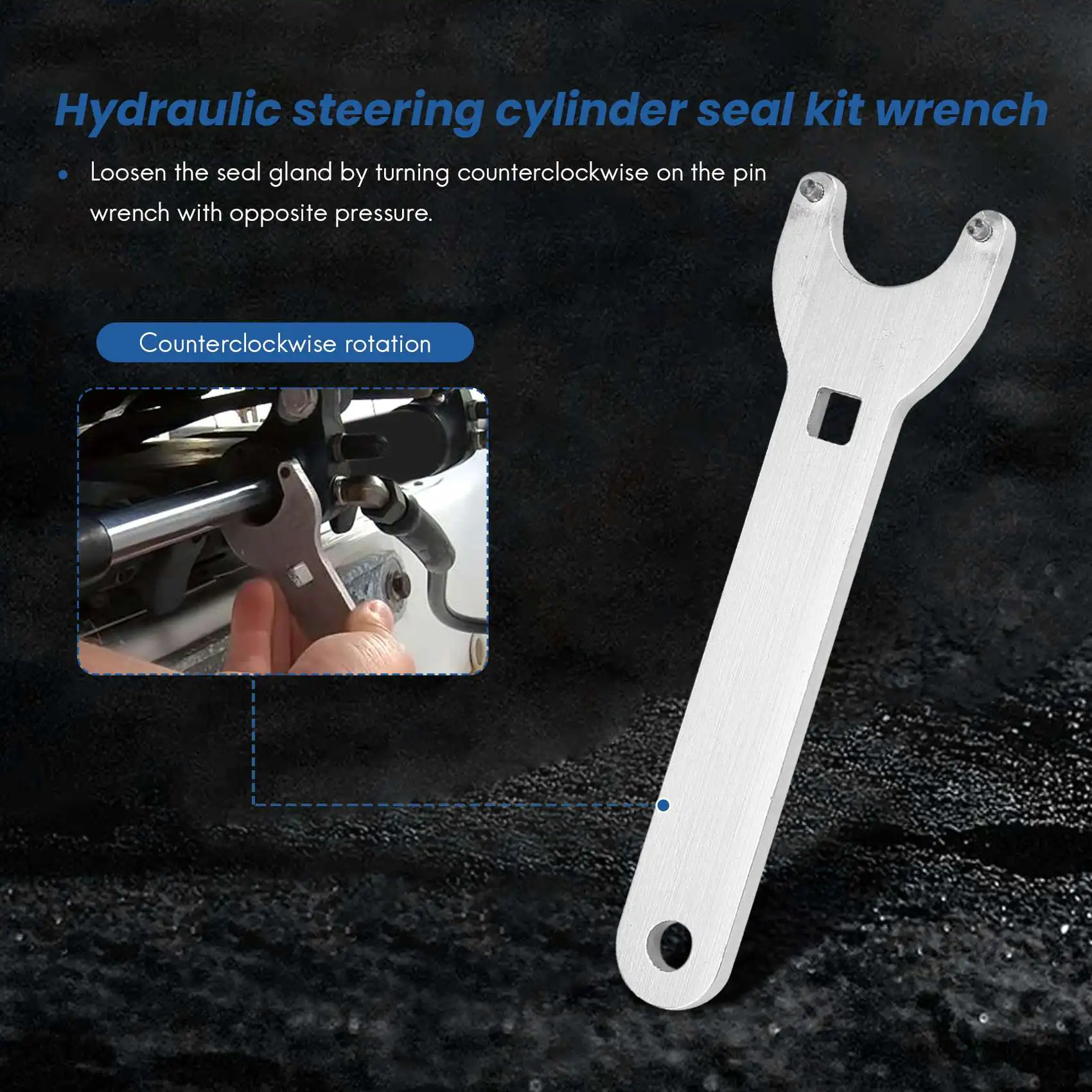 Kit de reconstrucción de sello de dirección hidráulica delantera de automóvil, HS5157, con llave