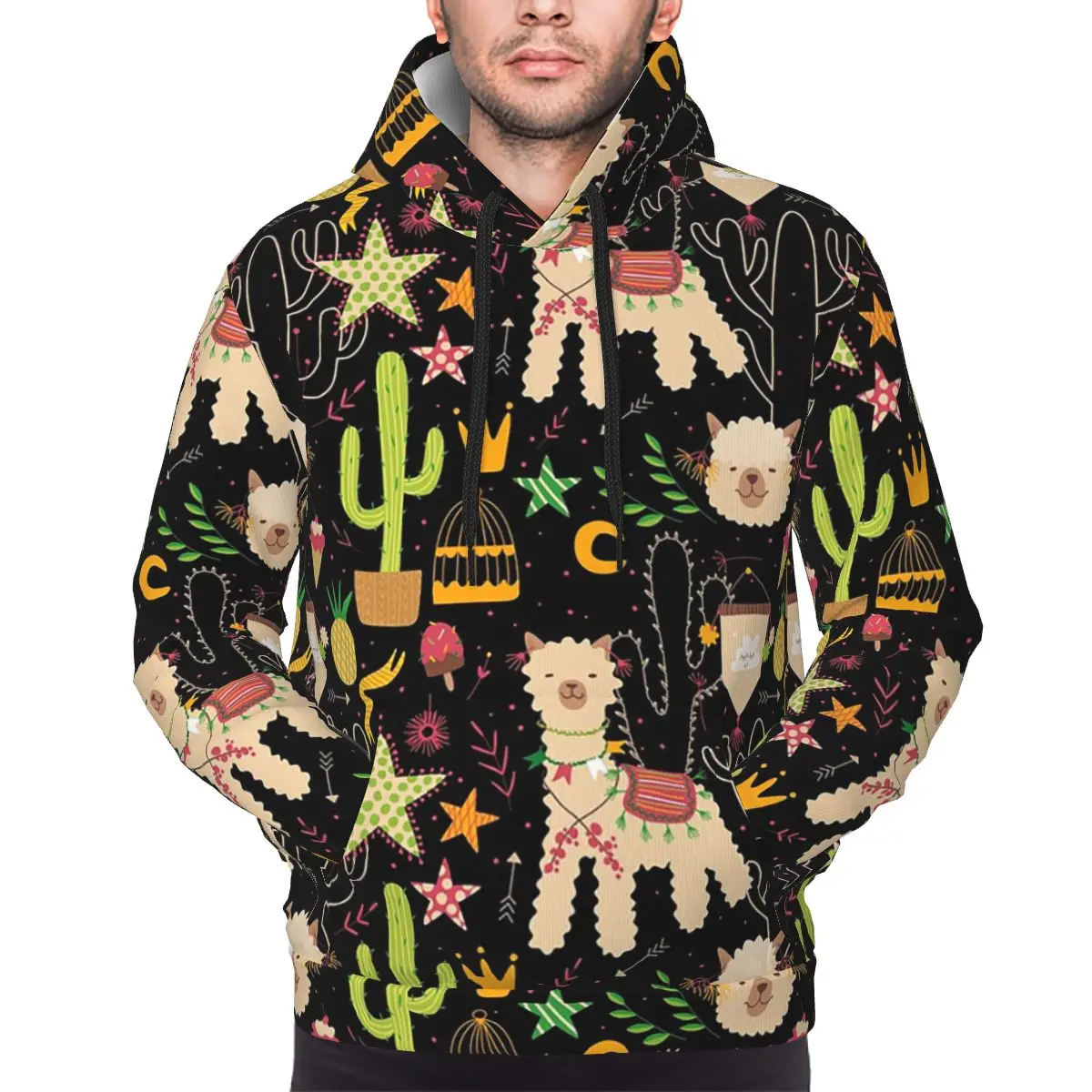 لطيف الصبار الألبكة نمط هوديي Harajuku البلوز الخريف الشتاء الرجال النساء البلوز طويلة الأكمام قمم