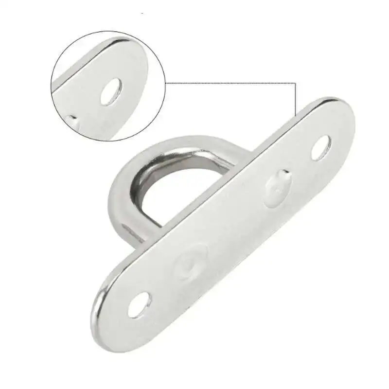 1PCS 304-M6 M5 M8 Oval Eye Board Deck Buckle Staple Boat Shade Sail Mounting Fastening Set - 304 Marine Grade Stainless Steel