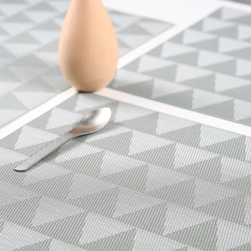 Weave PVC Placemats Teslin Table Mats Crossweave Woven Vinyl Non-Slip Washable for Table Dining Kitchen Restaurant