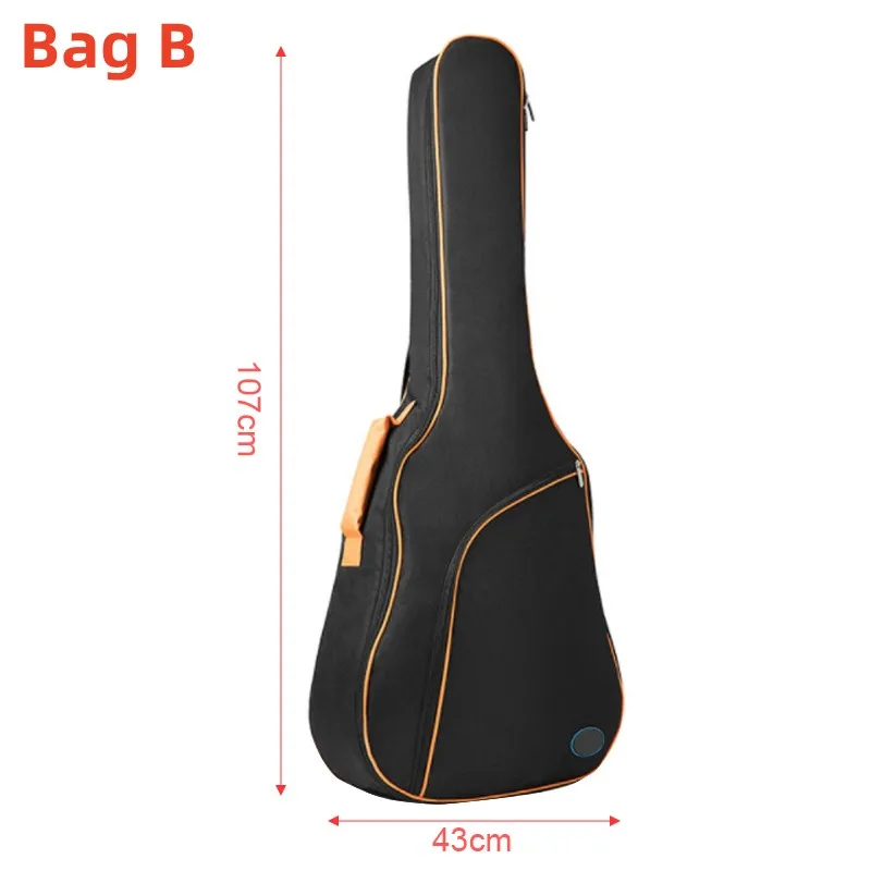 Borsa per chitarra elettrica in tessuto Oxford da 38-41 pollici custodia per bordi colorati custodia a doppia cinghia imbottitura in cotone da 8mm