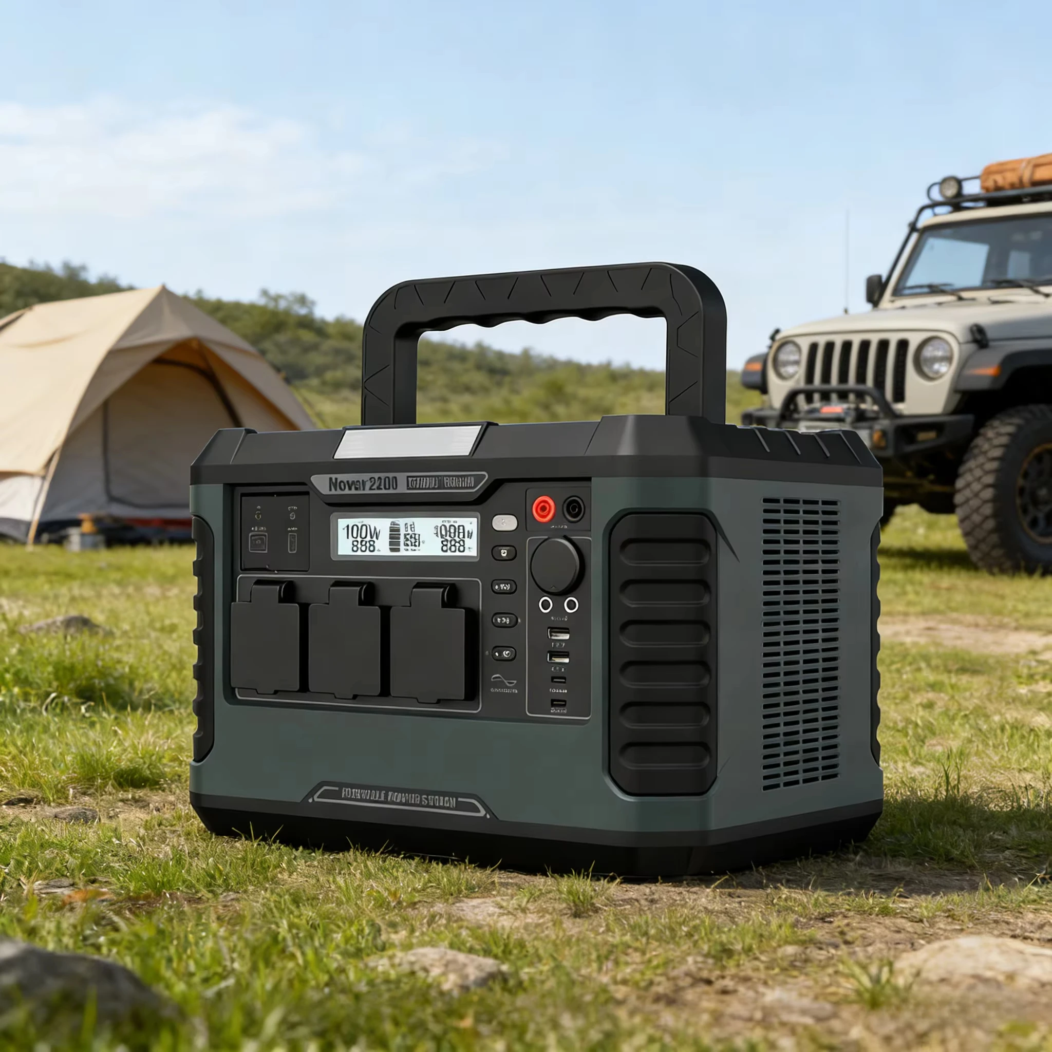Good Selling 2200W Solar Generator MPPT Controller Portable Power Station RV 2000w 3000w 4000w Portable Solar