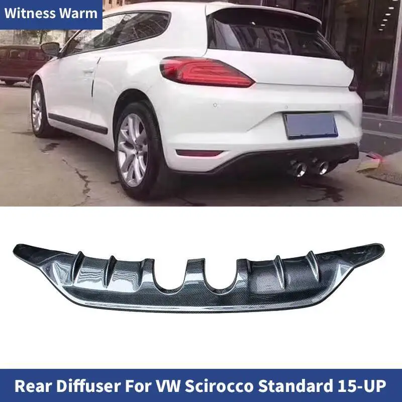 Diffuseur de pare-chocs arrière de voiture en fibre de carbone, séparateur d'accès pour Volkswagen, pare-chocs standard contraste rocco, Jules Middle Two Out, 2009-Up