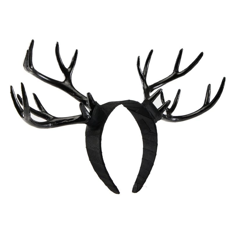 Handgemaakte Gewei Hoorn Hoofdband Gothic Meisjes Hoorns Haarband Accessoire Demon Evil Lolita Halloween Hoofddeksels