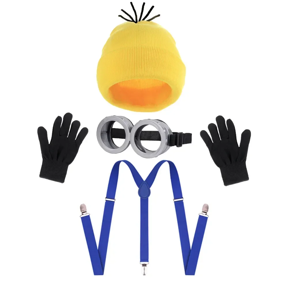 Movie Anime Cosplay Costume Yellow Beanie Steampunk Goggles Stretchy Gloves Halloween Carnival Party Costumes Accessories