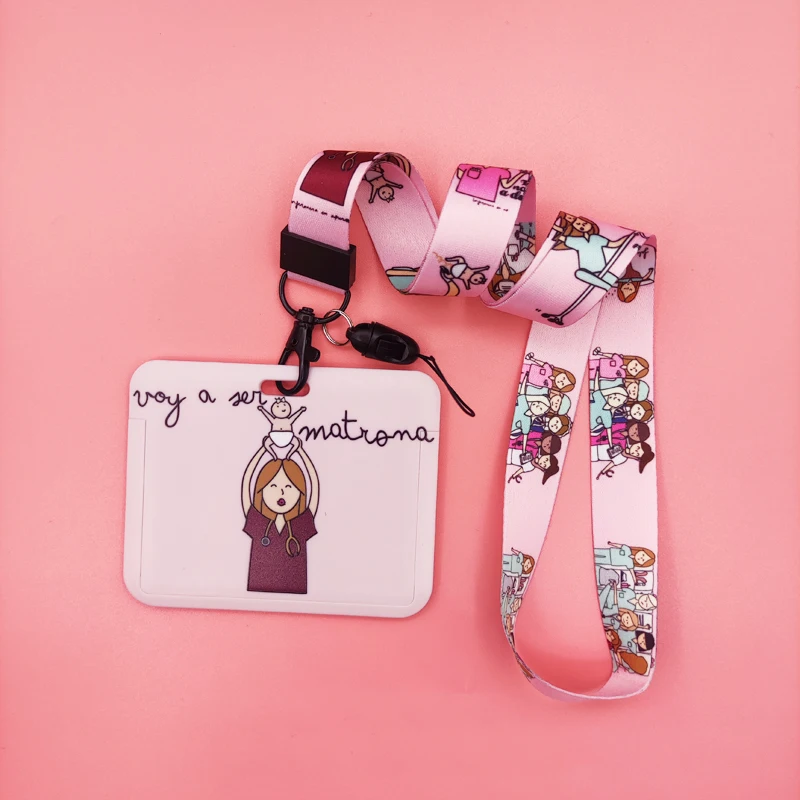 Verloskunde Gynaecologie Lanyard Badge Houder Baarmoeder Id Creditcard Case Nek Riem Kaart Houder Telefoon Touw Matrona Inloggegevens