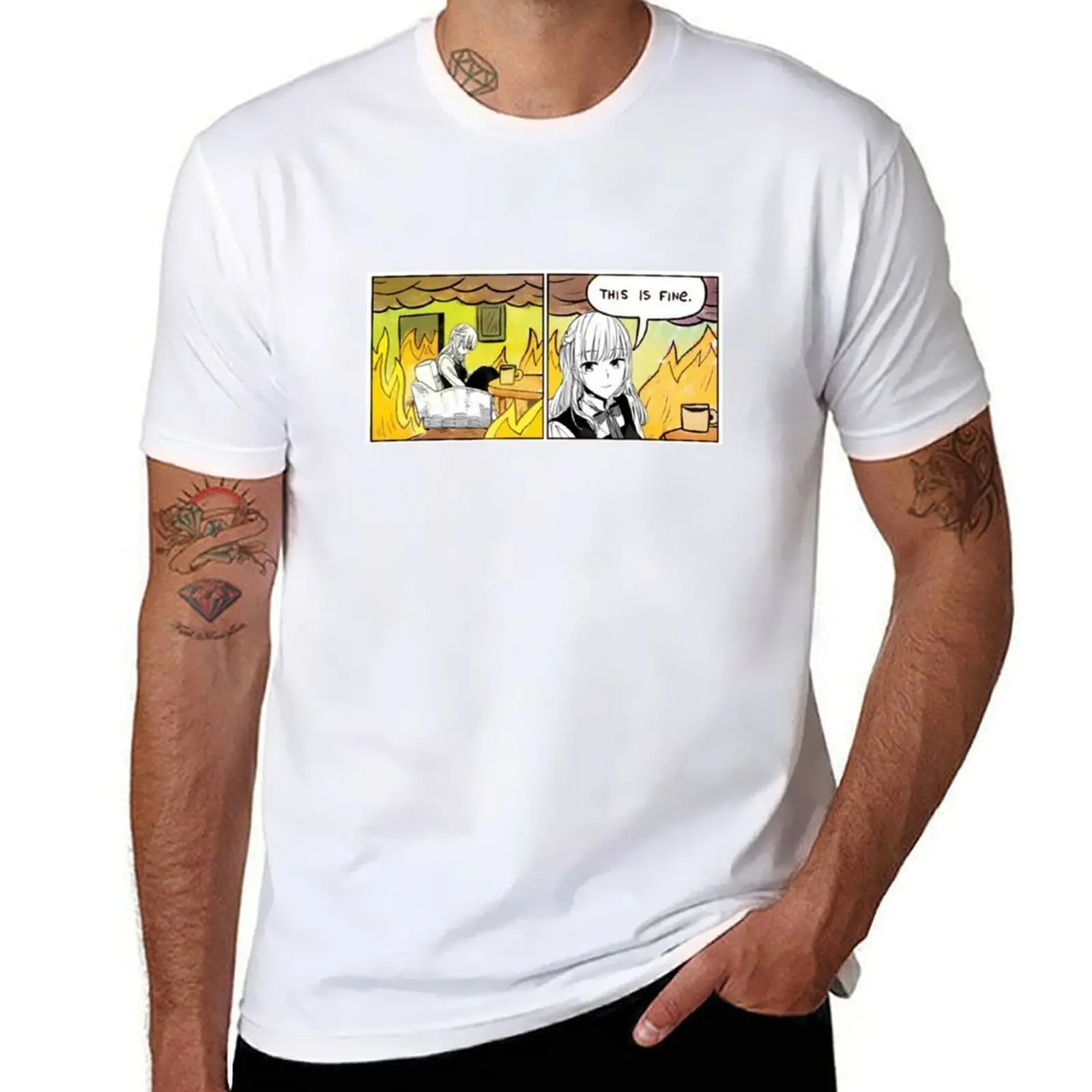 

Sayaka YagaKimi | Yagate Kimi ni Naru meme | This is fine | Yuri T-Shirt