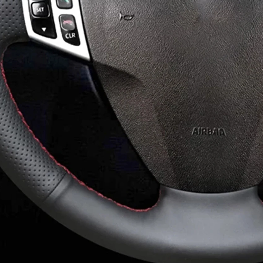 Black Faux Leather Car Steering Wheel Cover for Saab 9-3 2000-2013 Cadillac BLS 2006-2009