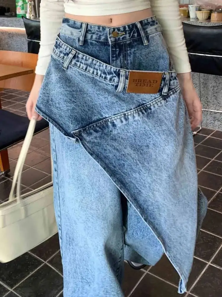 American Retro Loose Fitting Workwear Straight Leg Wide Leg Jeans For Women 2026 Spring New 05FFU