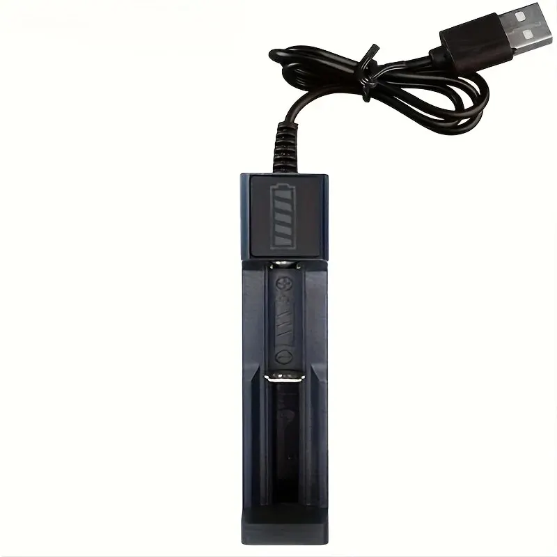 Dual 18650 Battery Charger Black 1 2 Slots For 18650 Charging 4.2V Rechargeable Lithium Battery Charger for Laser Flashlight