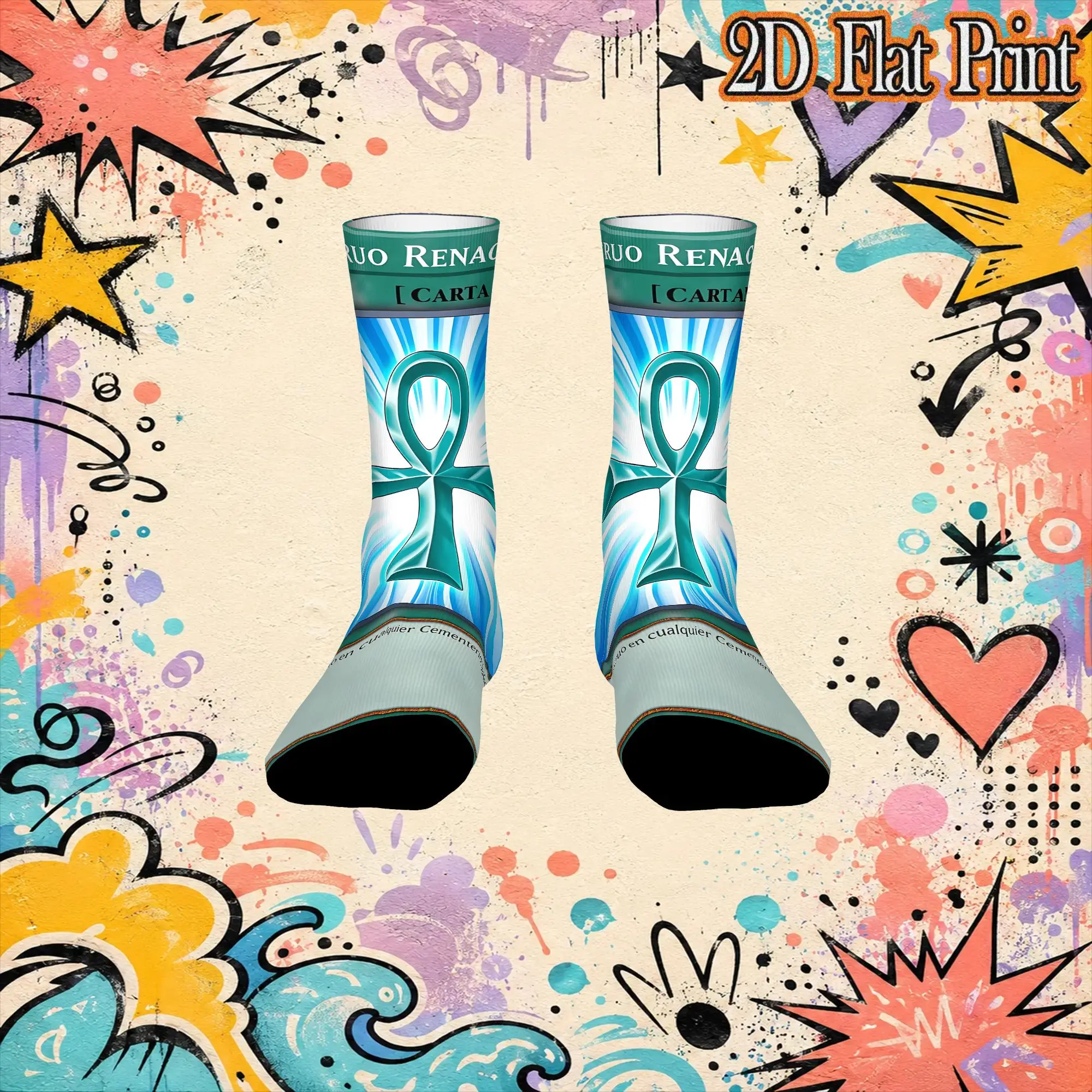 Autumn Winter Retro YU GI OH Card Meme Crazy Men's compression Socks Unisex  Funny Crew Sock