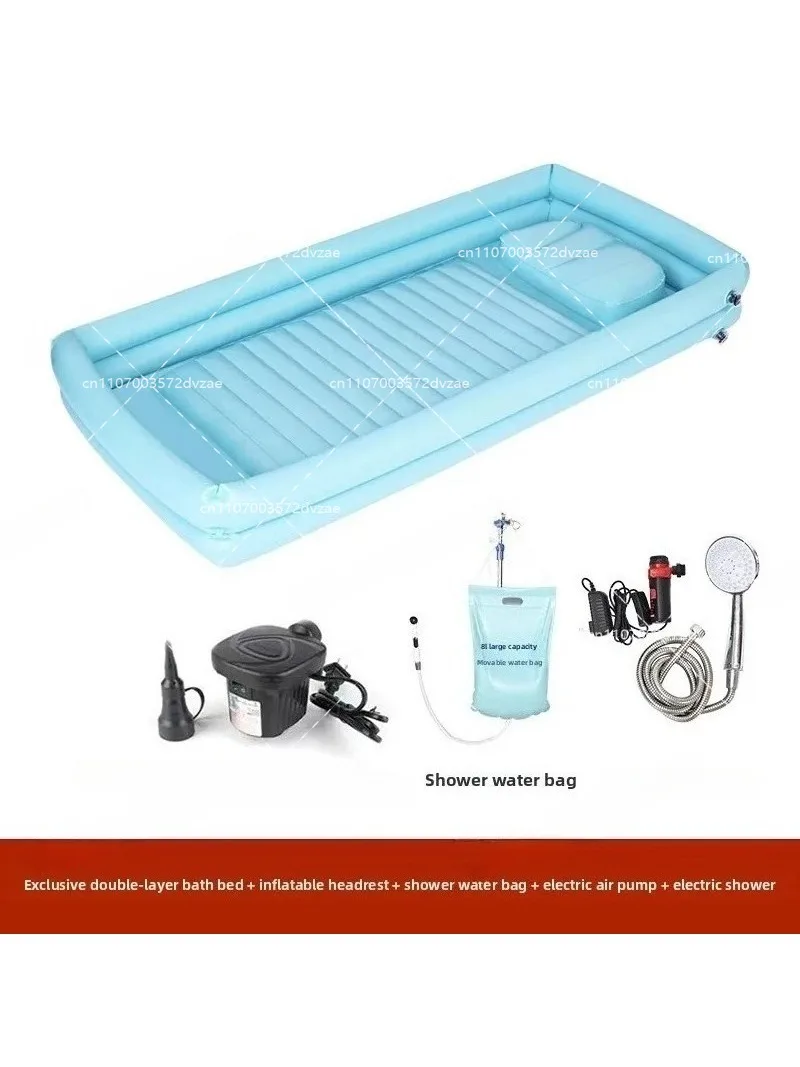 Paralyzed Elderly Bath Bed - Large Capacity Inflatable Bath Sink, Thickened Hose Bathtub Bed, Elderly Care Products, Comfortable