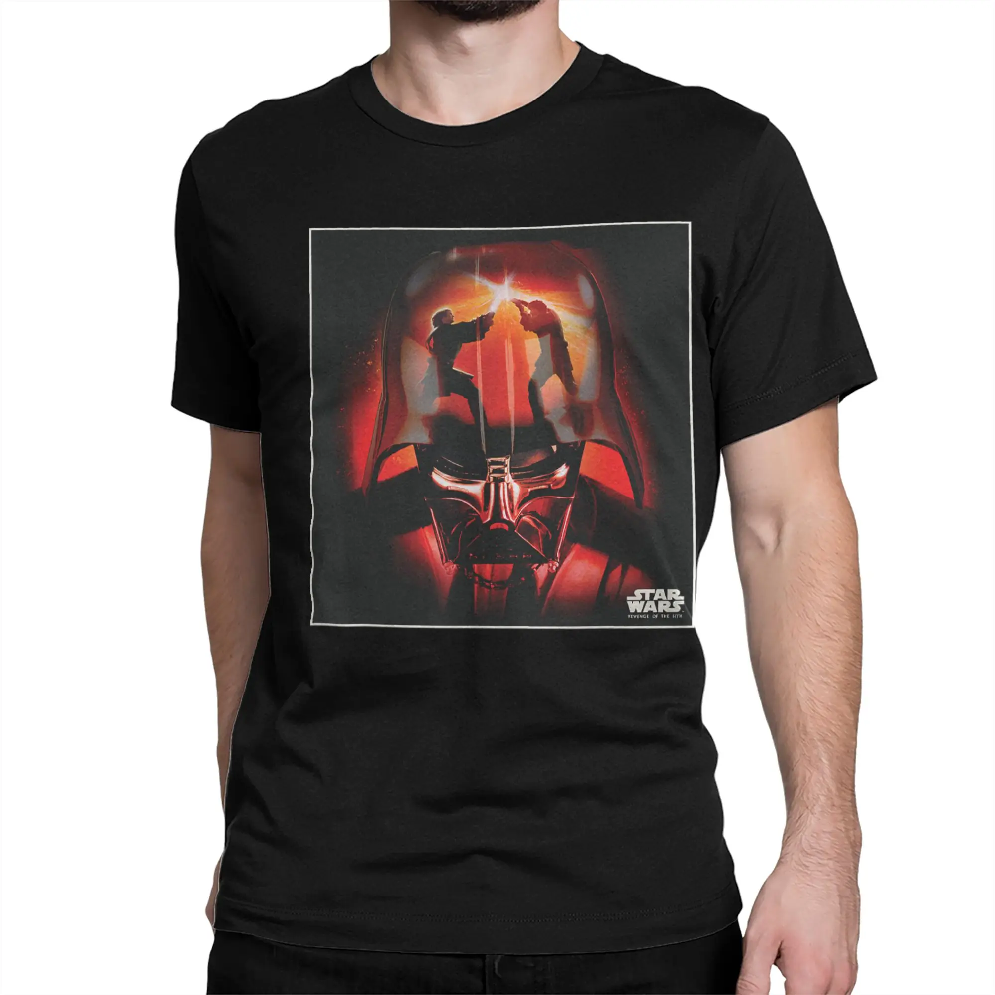 Men Women Revenge of the Sith Darth Maul Vader  T Shirt 100% Cotton Clothing Awesome Short Sleeve Round Neck Tees Unique T-Shirt