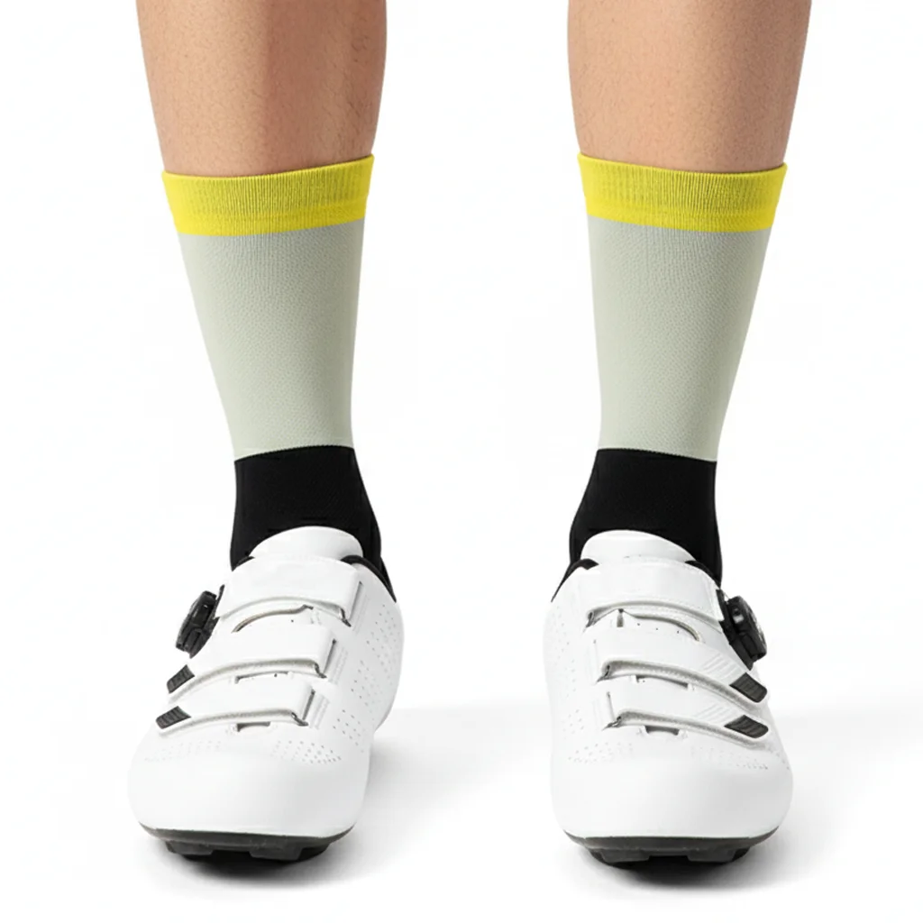Neue Fahrradsocken Hochwertige Kompressionssocken für Männer und Frauen Fußballsocken Basketball Outdoor-Lauf Professionell – Detail 1