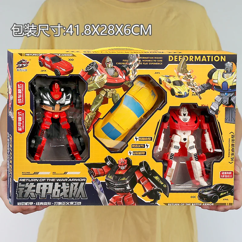 Juguetes para niños, robots transformables, coches, humanos, tanques, figuritas.