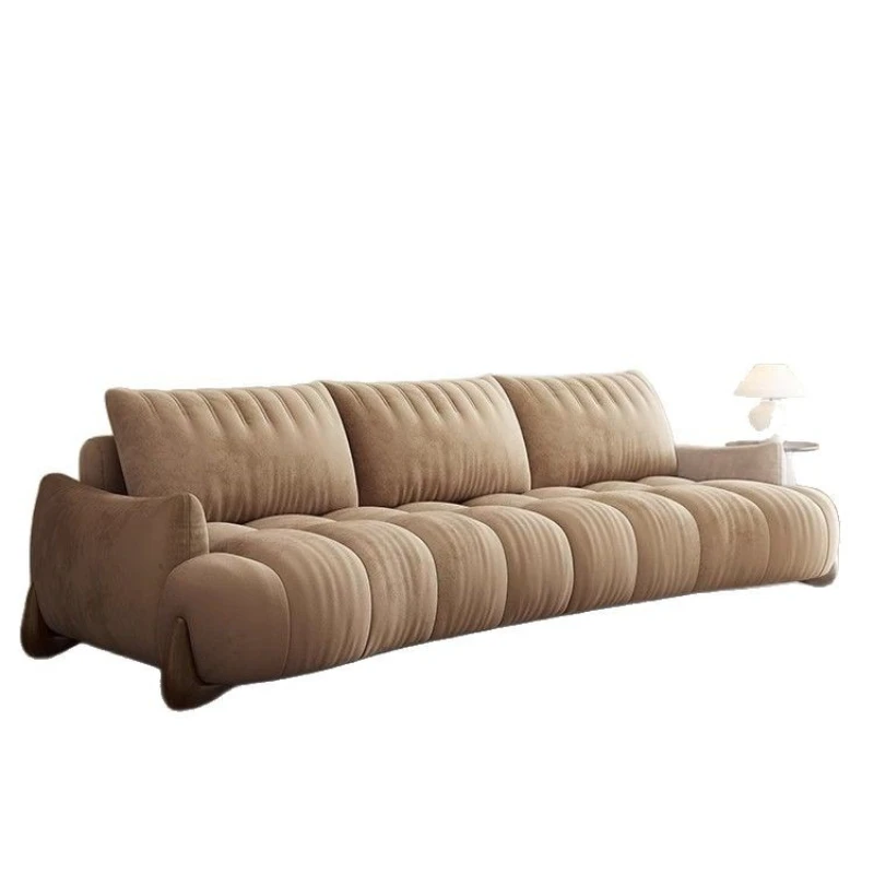 Fabric sofa living room modern cloud puff cream wind cat scratching cloth sofa