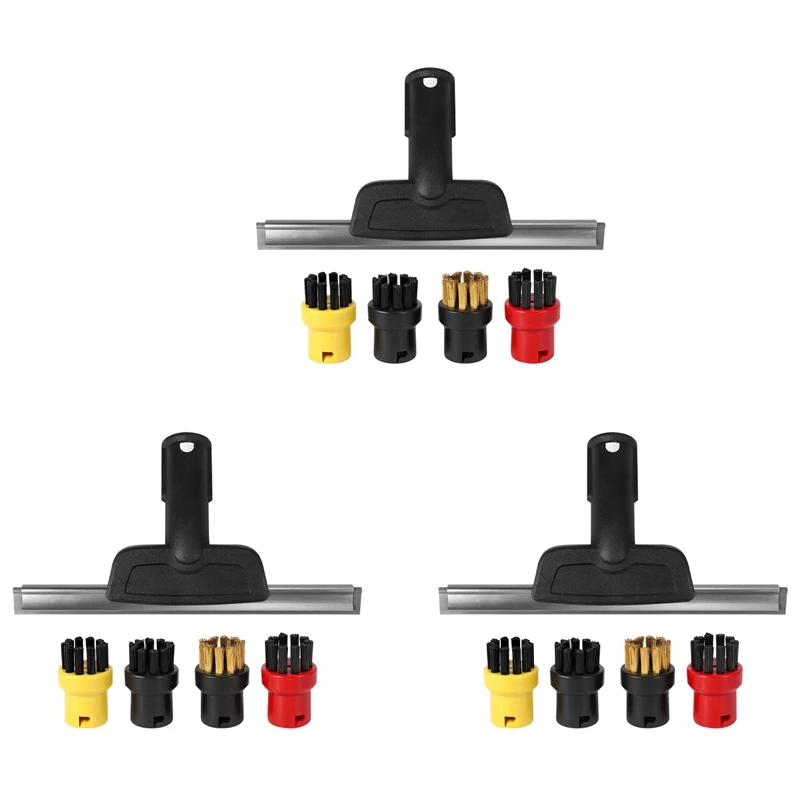 

X16A 2025 NEW-3 Set For Karcher SC2 SC3 SC4 SC5 CTK10 CTK20 Window Nozzle Scraper Round Brush For Steam Cleaner Mirrors Moisture
