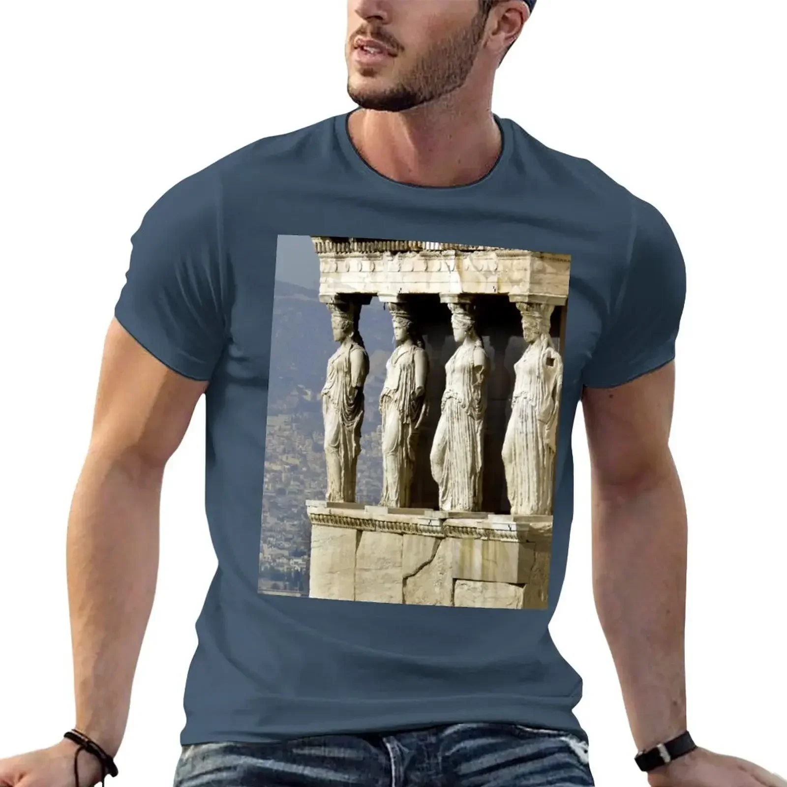 The Porch of the Caryatids of The Erechitheion T-Shirt graphics Blouse men clothes